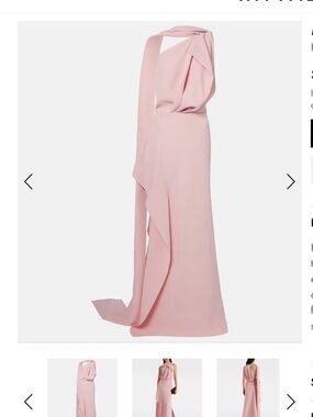 MATICEVSKI  Priority draped crêpe gown . One-Shoulder Blush Draped Evening Gown.